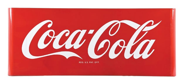 COCA COLA PORCELAIN SLED SIGN.