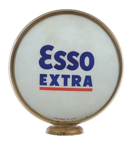 ESSO EXTRA GASOLINE COMPLETE 16.5" GLOBE ON L.P. METAL BODY.