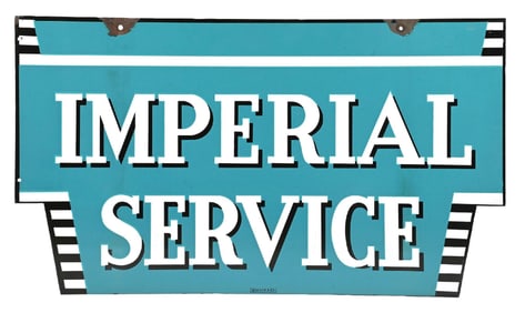 IMPERIAL SERVICE PORCELAIN SIGN.