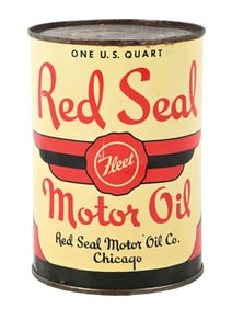 RED SEAL MOTOR OIL 1 QUART CAN.
