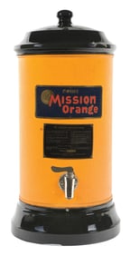 DRINK MISSION ORANGE COOLER & SODA DISPENSER.
