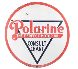 POLARINE PERFECT MOTOR OIL PORCELAIN SIGN.