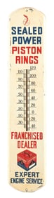 SEALED POWER PISTON RINGS TIN THERMOMETER.