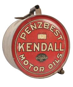KENDALL PENZBEST MOTOR OIL 5-GALLON ROCKER CAN.