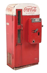 VENDO MODEL #81 COCA COLA VENDING MACHINE W/ WATER FOUNTAIN ATTACHMENT.