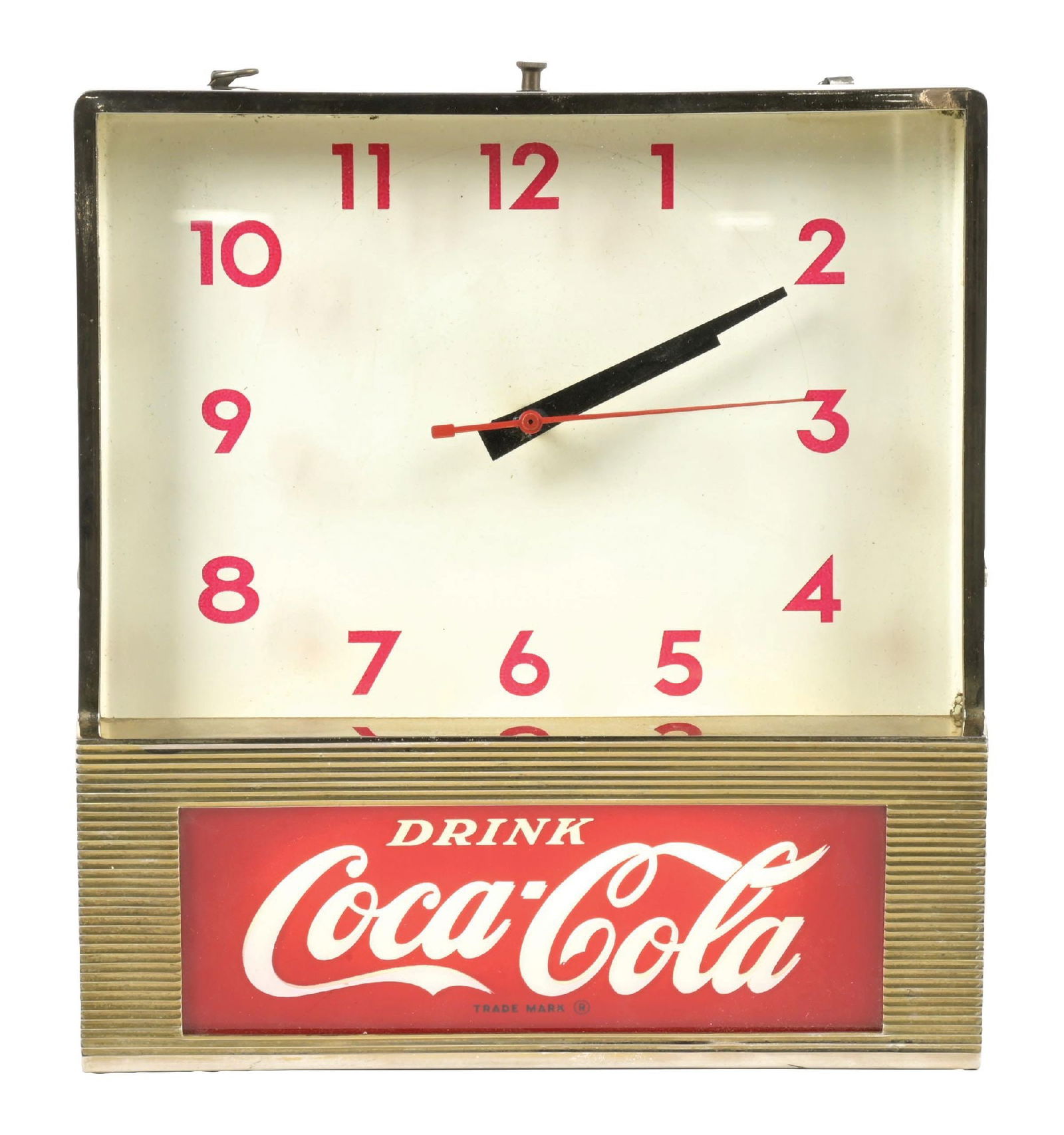 DRINK COCA COLA LIGHT UP ADVERTISING CLOCK. (1 of 3)