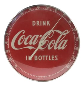 DRINK COCA COLA IN BOTTLES ADVERTISING THERMOMETER.