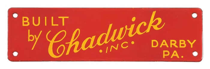 CHADWICK TRUCK & TRAILERS N.O.S. PORCELAIN SIGN.