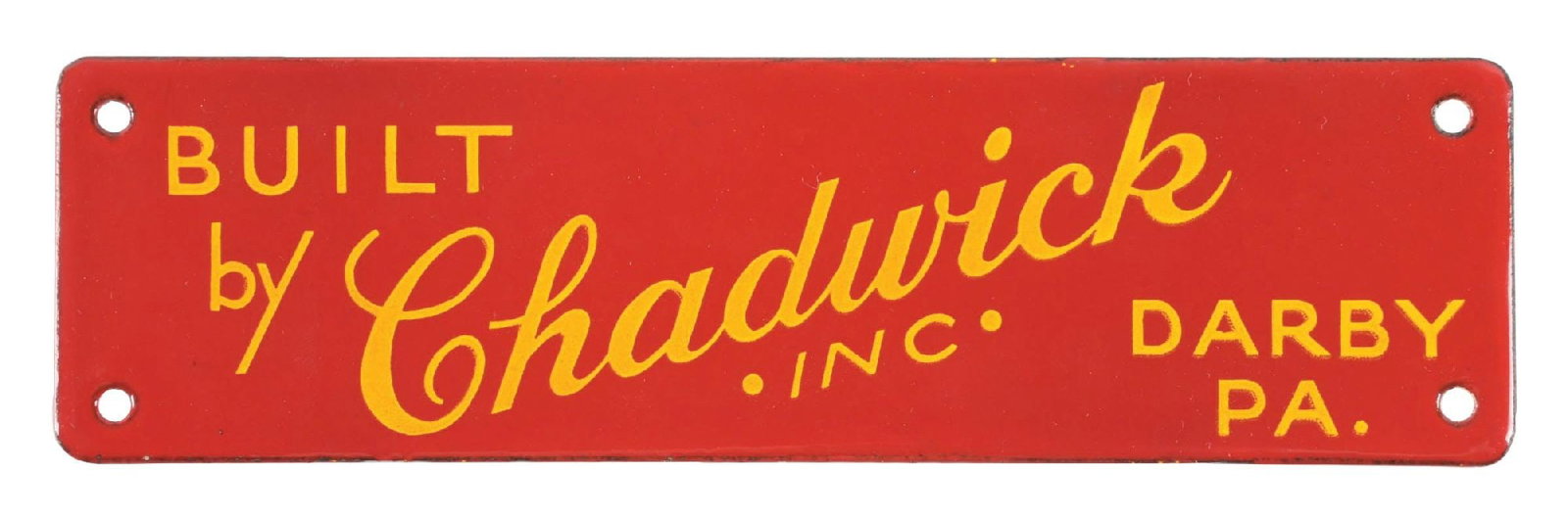 CHADWICK TRUCK & TRAILERS N.O.S. PORCELAIN SIGN. (1 of 2)