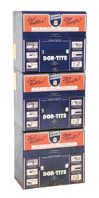 DURKEE ATWOOD DOOR TITE TIN STORE DISPLAY CABINET.