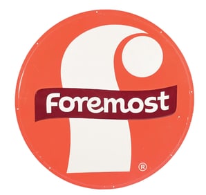 FOREMOST DAIRY EMBOSSED TIN SIGN.