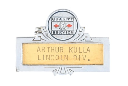 GOODRICH TIRES EMPLOYEE NAME BADGE.