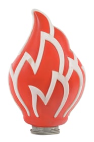 STANDARD OIL ONE PIECE CAST FLAME GLOBE.