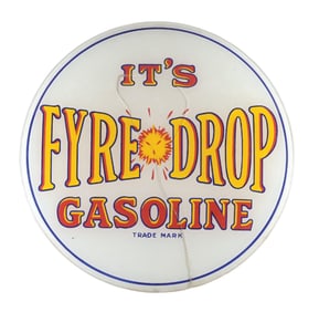 ITS FYRE DROP GASOLINE 15" SINGLE GLOBE LENS.