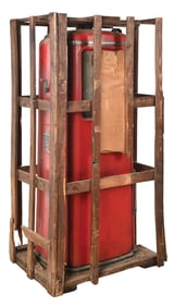 N.O.S. TOKHEIM MODEL #39 GAS PUMP IN ORIGINAL SHIPPING CRATE.