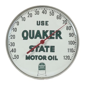 QUAKER STATE MOTOR OIL SERVICE STATION THERMOMETER.