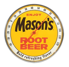 ENJOY MASONS ROOT BEER NOS THERMOMETER.