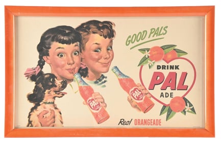 DRINK PAL ADE FRAMED CARD STOCK ADVERTISEMENT.