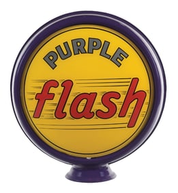 PURPLE FLASH GASOLINE COMPLETE 15" GLOBE ON METAL H.P. BODY.
