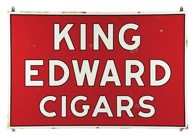 KING EDWARD CIGARS PORCELAIN SIGN.
