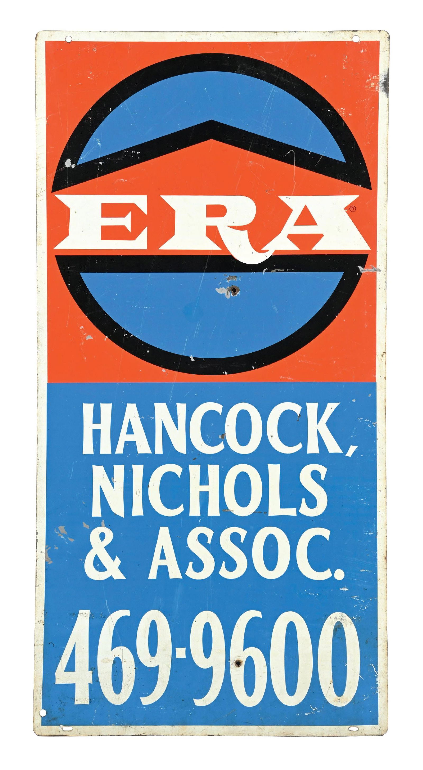 ERA PAINTED METAL SIGN. (1 of 2)