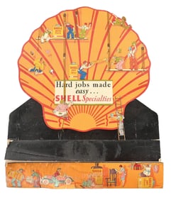 SHELL SPECIALTIES CARDBOARD ADVERTISEMENT.