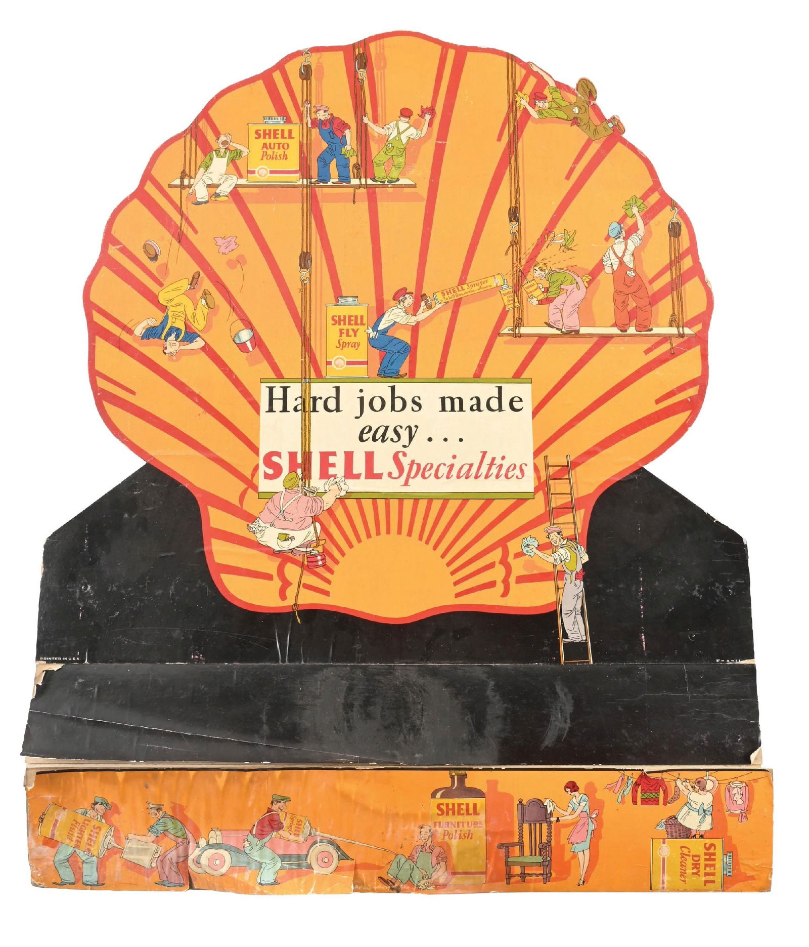 SHELL SPECIALTIES CARDBOARD ADVERTISEMENT. (1 of 4)