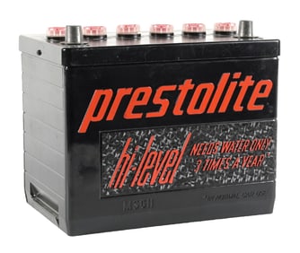 PRESTOLITE HI-LEVEL BATTERIES ADVERTISING RADIO.