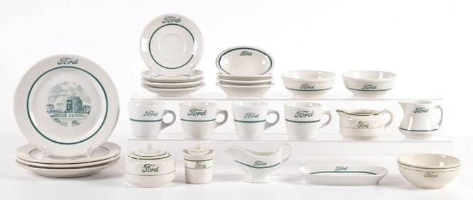 LARGE 25 PIECE SET OF FORD AUTOMOBILES ADVERTISING CHINA.