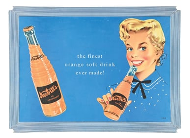 NESBITT'S OF CALIFORNIA N.O.S. CARDBOARD ADVERTISING POSTER.