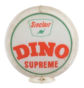 SINCLAIR DINO SUPREME GASOLINE COMPLETE 13.5" GLOBE ON CAPCO BODY.