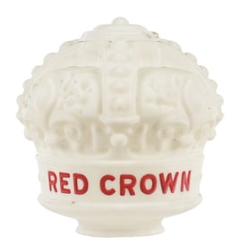 RED CROWN GASOLINE ONE PIECE CAST GLOBE.