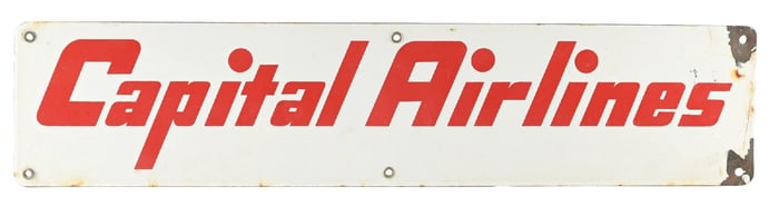 CAPITAL AIRLINES PORCELAIN SIGN.