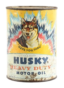 HUSKY HEAVY DUTY MOTOR OIL ONE QUART CAN.