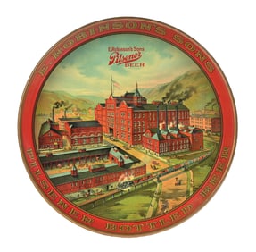 E. ROBINSON'S SONS PILSNER BEER ADVERTISING TRAY