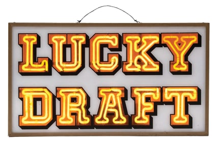 LUCKY LAGER DRAFT BEER LIGHT-UP SIGN