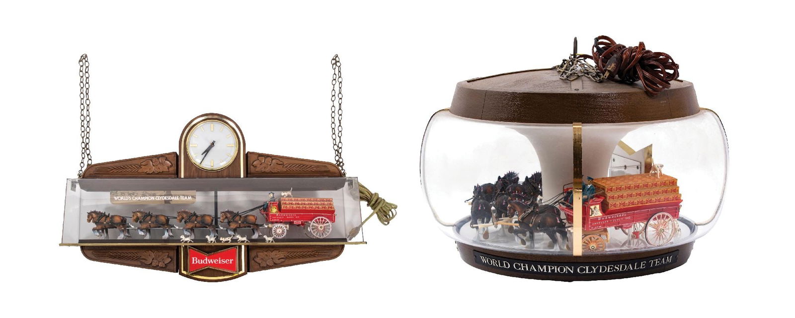 PAIR OF BUDWEISER BEER LIGHTED ADVERTISMENTS (1 of 2)