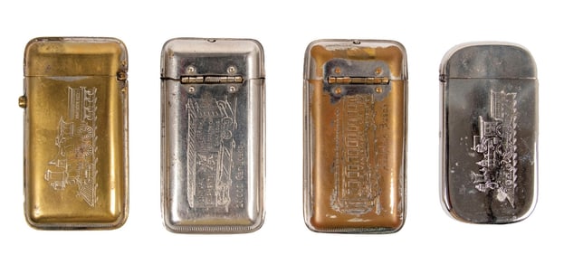 COLLECTION OF 4 ANHEUSER BUSCH MATCH SAFES