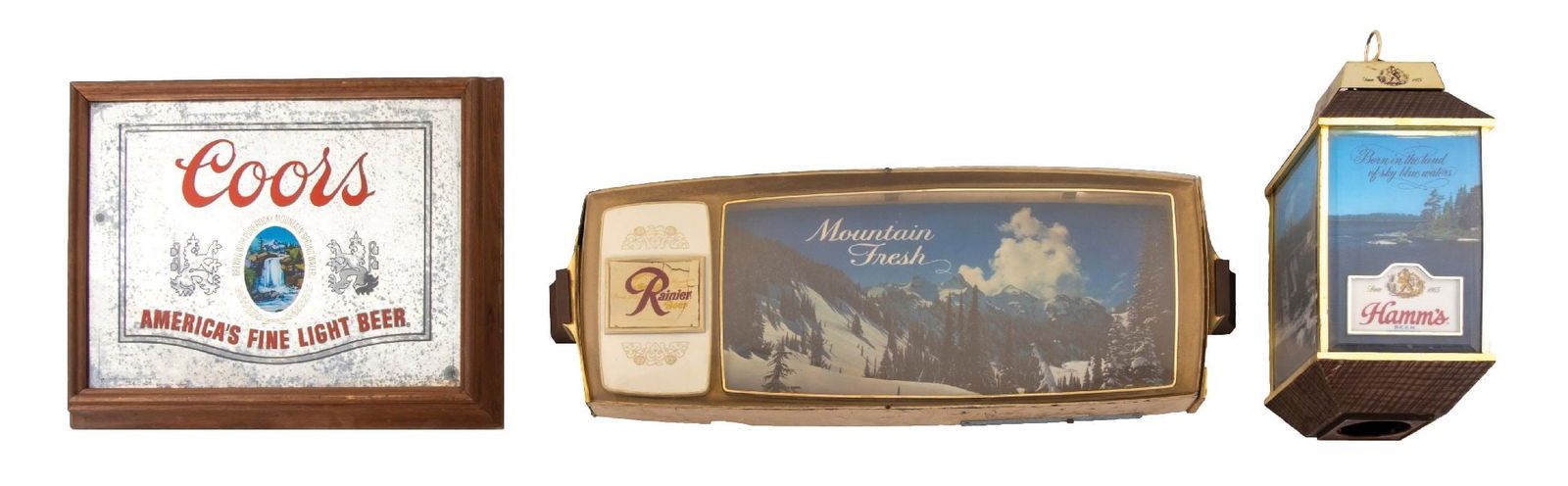 COLLECTION OF 3 LIGHTED BEER ADVERTISEMENTS (1 of 2)