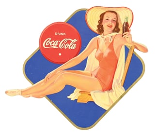 DRINK COCA-COLA DIE-CUT CARDBOARD SIGN