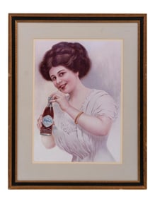 FRAMED COCA-COLA POSTER