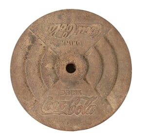 COCA-COLA CAST IRON LOLLIPOP SIGN BASE
