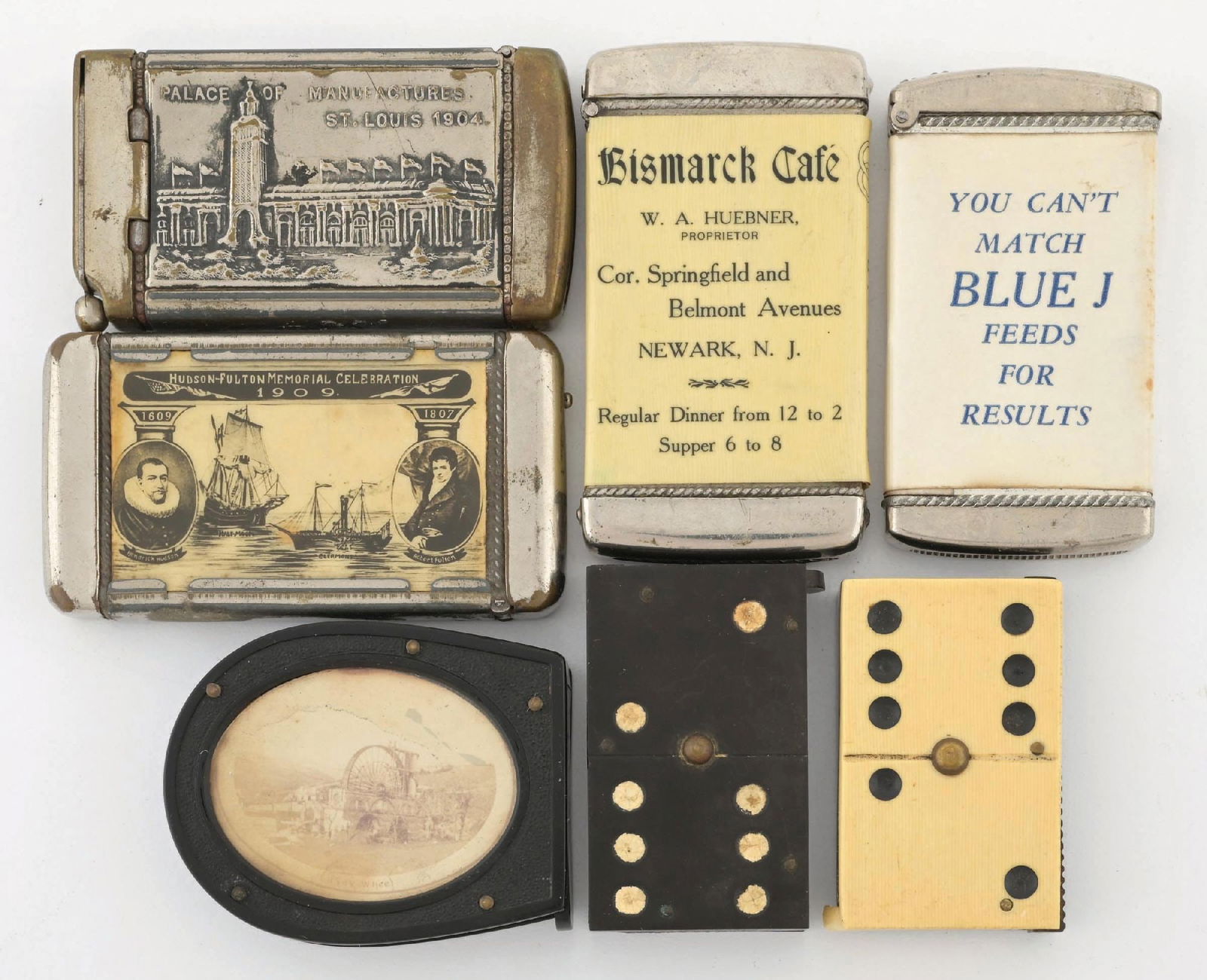 COLLECTION OF 7 VARIOUS MATCH SAFES (1 of 2)