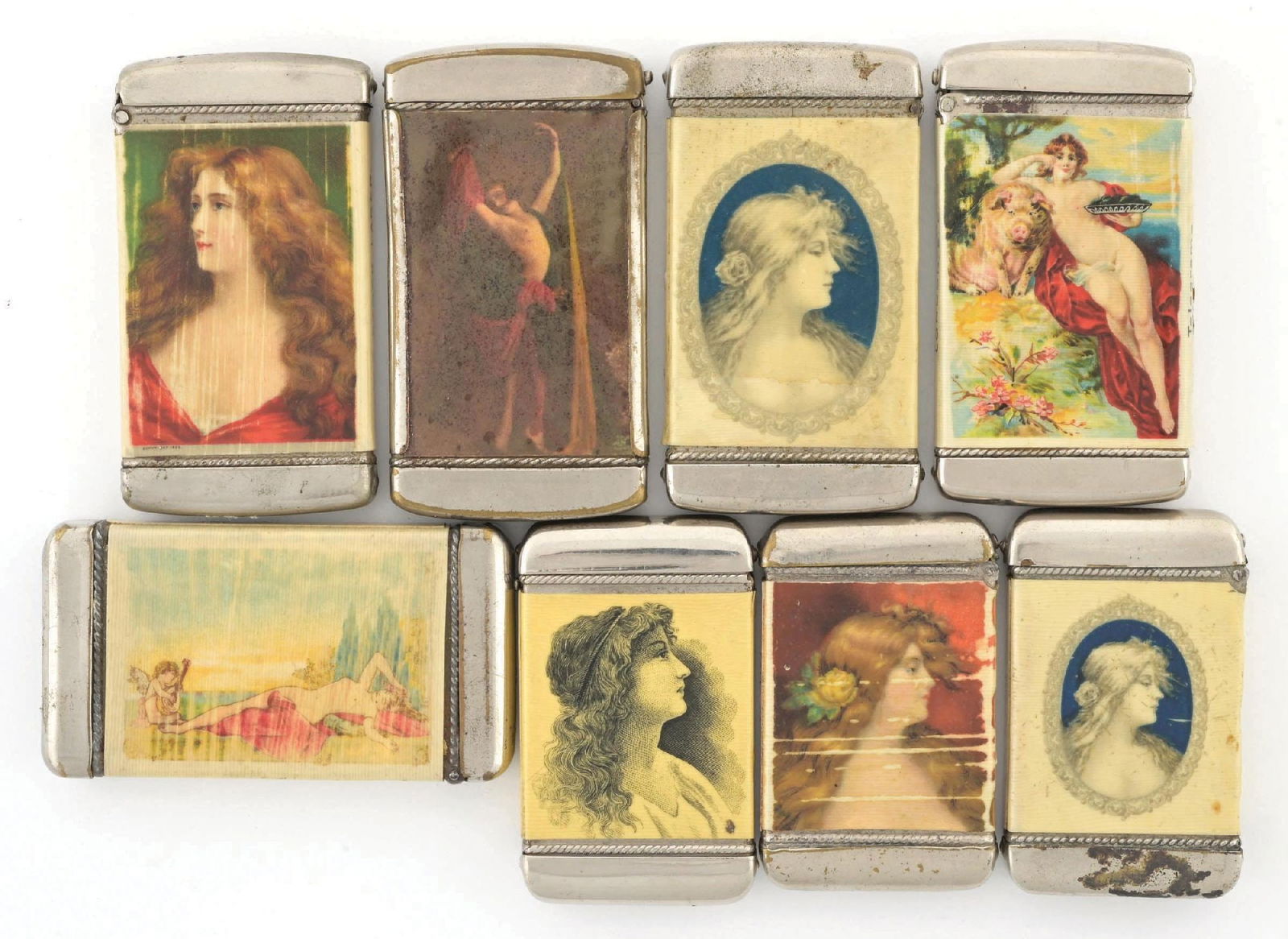 COLLECTION OF 8 VARIOUS MATCH SAFES (1 of 2)