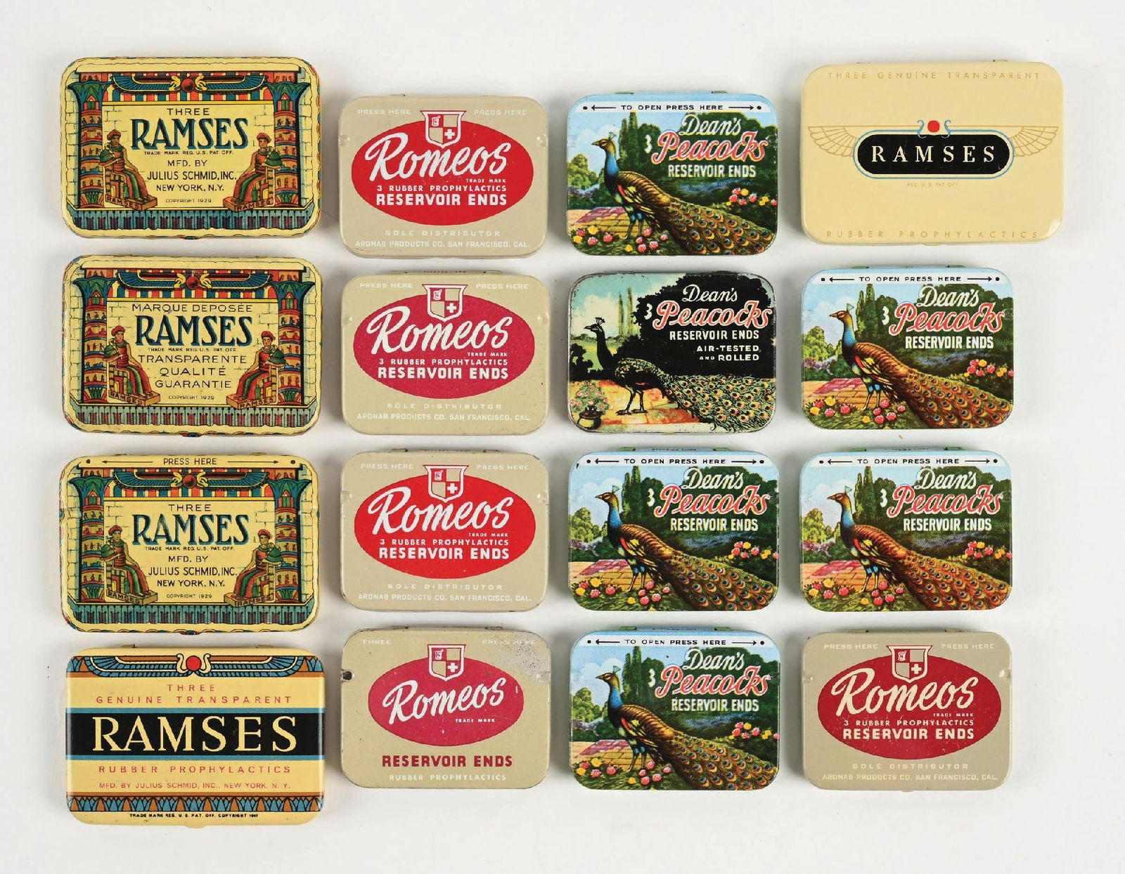 COLLECTION OF 16 VARIOUS CONDOM TINS (1 of 2)