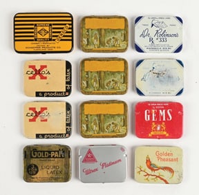 COLLECTION OF 12 VARIOUS CONDOM TINS
