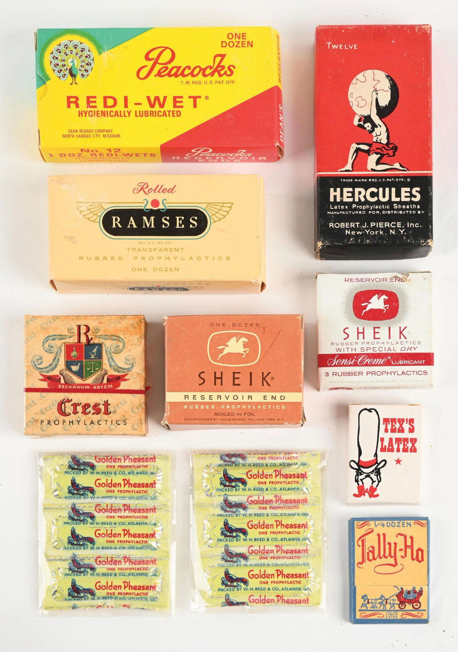 COLLECTION OF 10 VARIOUS CONDOM PACKAGES (1 of 2)