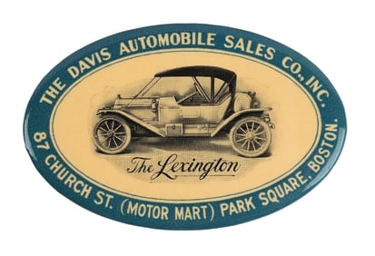 THE DAVIS AUTOMOBILE SALES ADVERTISING POCKET MIRROR