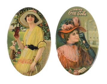 COLLECTION OF 2: COCA-COLA ADVERTISING POCKET MIRRORS