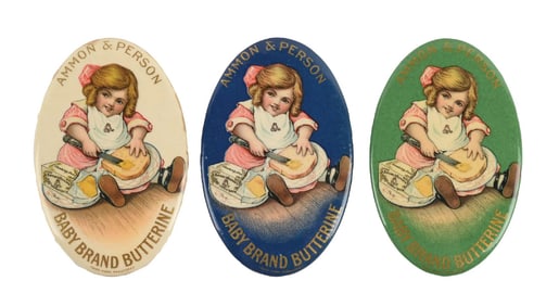 COLLECTION OF 3 AMMON & PERSON ADVERTISING POCKET MIRRORS